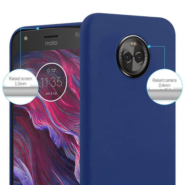 Cadorabo Hoesje geschikt voor Motorola MOTO X4 in CANDY DONKER BLAUW - Beschermhoes TPU silicone Case Cover