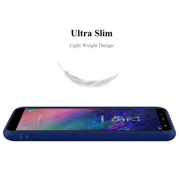 Cadorabo Hoesje geschikt voor Samsung Galaxy J6 2018 in CANDY DONKER BLAUW - Beschermhoes TPU silicone Case Cover