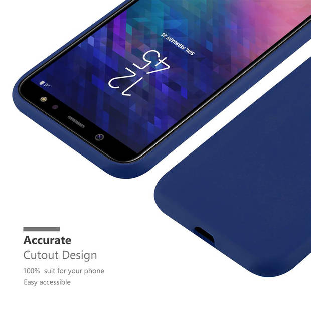 Cadorabo Hoesje geschikt voor Samsung Galaxy J6 2018 in CANDY DONKER BLAUW - Beschermhoes TPU silicone Case Cover