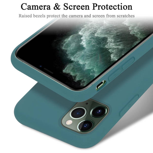 Cadorabo Hoesje geschikt voor Apple iPhone 11 PRO MAX Case in LIQUID GROEN - Beschermhoes TPU silicone Cover