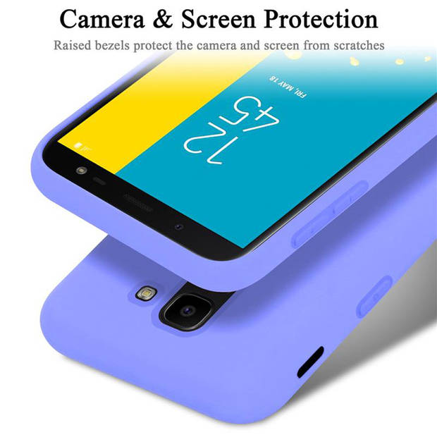 Cadorabo Hoesje geschikt voor Samsung Galaxy J6 2018 Case in LIQUID LICHT PAARS - Beschermhoes TPU silicone Cover