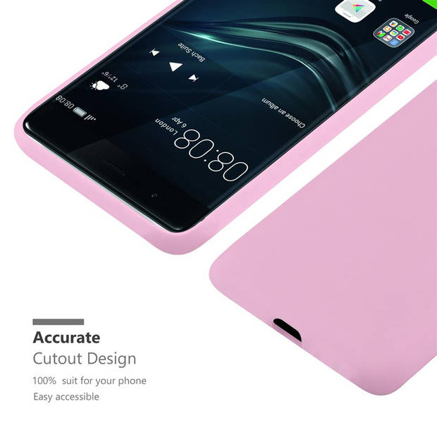 Cadorabo Hoesje geschikt voor Huawei P9 in CANDY ROZE - Beschermhoes TPU silicone Case Cover