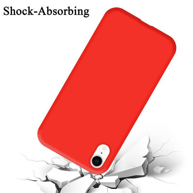 Cadorabo Hoesje geschikt voor Apple iPhone XR Case in LIQUID ROOD - Beschermhoes TPU silicone Cover
