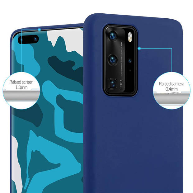 Cadorabo Hoesje geschikt voor Huawei P40 PRO / P40 PRO+ in CANDY DONKER BLAUW - Beschermhoes TPU silicone Case Cover