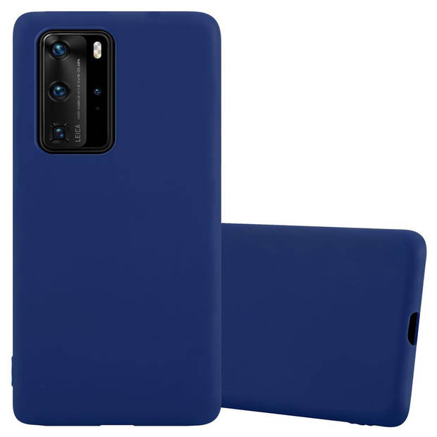 Cadorabo Hoesje geschikt voor Huawei P40 PRO / P40 PRO+ in CANDY DONKER BLAUW - Beschermhoes TPU silicone Case Cover