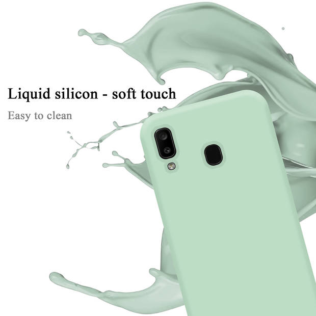 Cadorabo Hoesje geschikt voor Samsung Galaxy A20 / A30 / M10s Case in LIQUID LICHT GROEN - Beschermhoes TPU silicone