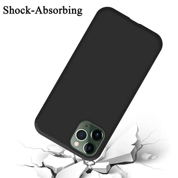 Cadorabo Hoesje geschikt voor Apple iPhone 11 PRO MAX Case in LIQUID ZWART - Beschermhoes TPU silicone Cover