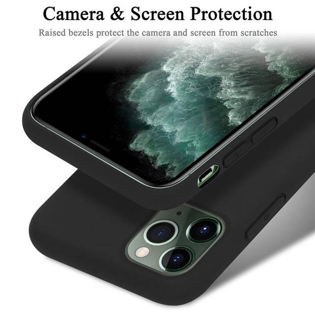 Cadorabo Hoesje geschikt voor Apple iPhone 11 PRO MAX Case in LIQUID ZWART - Beschermhoes TPU silicone Cover