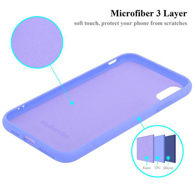 Cadorabo Hoesje geschikt voor Apple iPhone XS MAX Case in LIQUID LICHT PAARS - Beschermhoes TPU silicone Cover