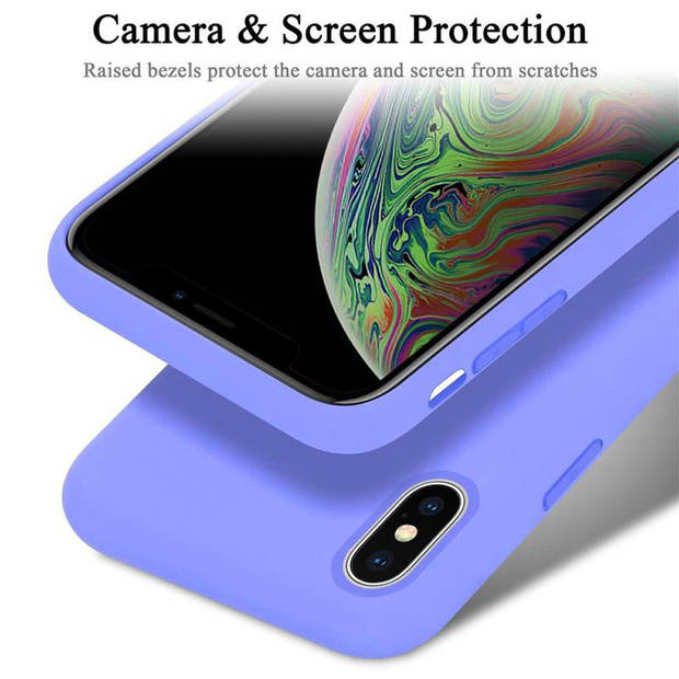 Cadorabo Hoesje geschikt voor Apple iPhone XS MAX Case in LIQUID LICHT PAARS - Beschermhoes TPU silicone Cover