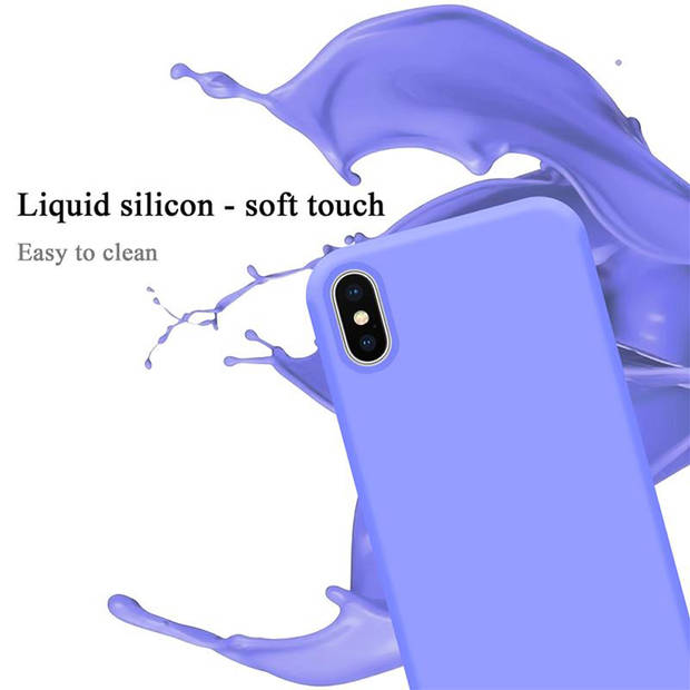 Cadorabo Hoesje geschikt voor Apple iPhone XS MAX Case in LIQUID LICHT PAARS - Beschermhoes TPU silicone Cover