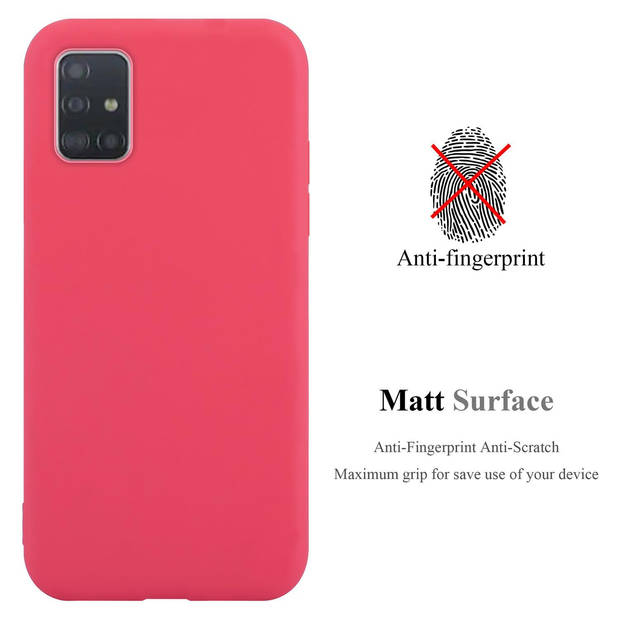 Cadorabo Hoesje geschikt voor Samsung Galaxy A52 (4G / 5G) / A52s in CANDY ROOD - Beschermhoes TPU silicone Case Cover