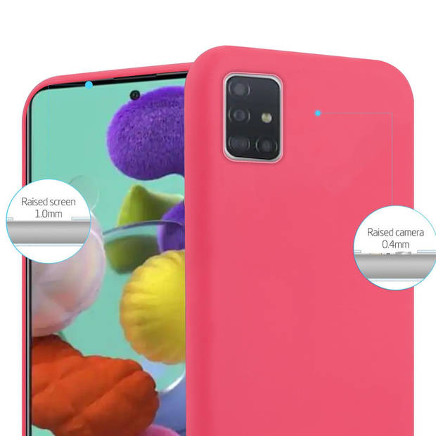 Cadorabo Hoesje geschikt voor Samsung Galaxy A72 4G / 5G in CANDY ROOD - Beschermhoes TPU silicone Case Cover