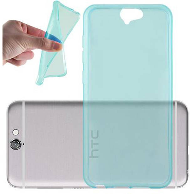 Cadorabo Hoesje geschikt voor HTC ONE A9 in TRANSPARANT BLAUW - Beschermhoes Cover gemaakt van TPU Silicone Case