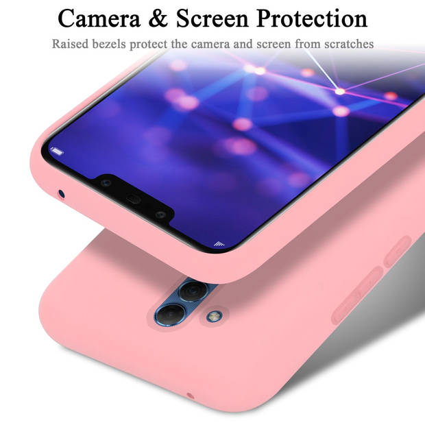 Cadorabo Hoesje geschikt voor Huawei MATE 20 LITE Case in LIQUID ROZE - Beschermhoes TPU silicone Cover