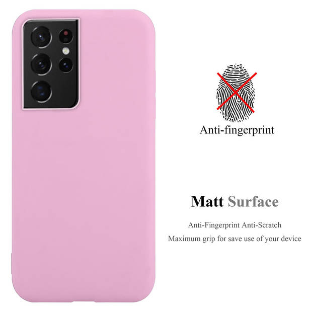 Cadorabo Hoesje geschikt voor Samsung Galaxy S21 ULTRA in CANDY ROZE - Beschermhoes TPU silicone Case Cover