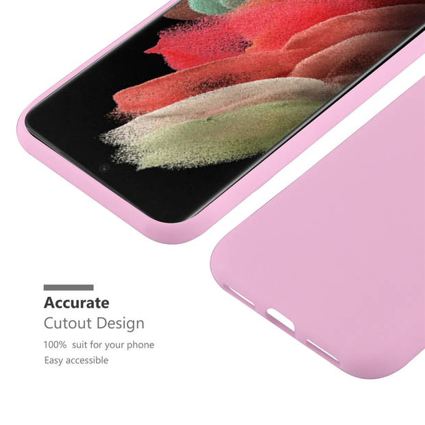 Cadorabo Hoesje geschikt voor Samsung Galaxy S21 ULTRA in CANDY ROZE - Beschermhoes TPU silicone Case Cover