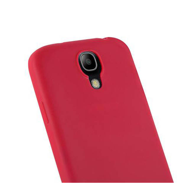Cadorabo Hoesje geschikt voor Samsung Galaxy S4 in CANDY ROOD - Beschermhoes TPU silicone Case Cover