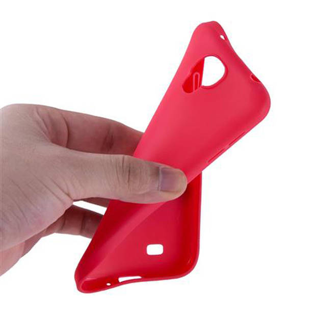 Cadorabo Hoesje geschikt voor Samsung Galaxy S4 in CANDY ROOD - Beschermhoes TPU silicone Case Cover