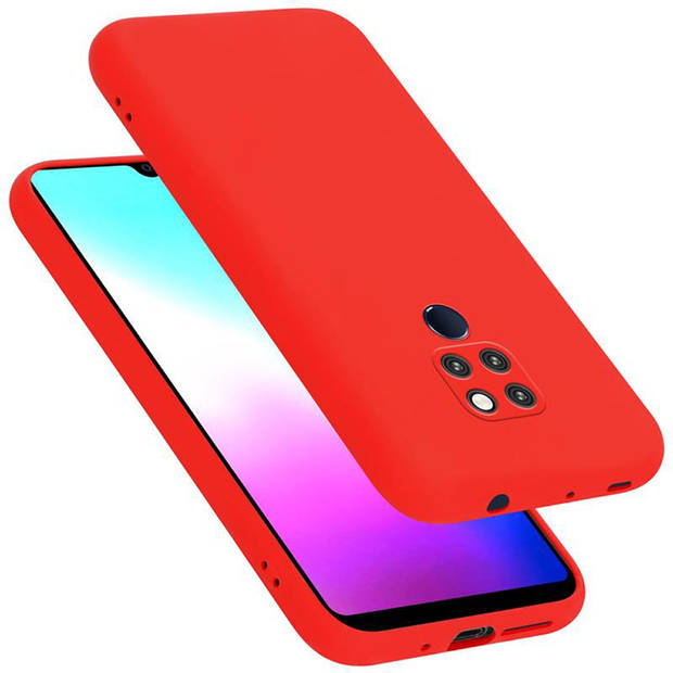 Cadorabo Hoesje geschikt voor Huawei MATE 20 Case in LIQUID ROOD - Beschermhoes TPU silicone Cover