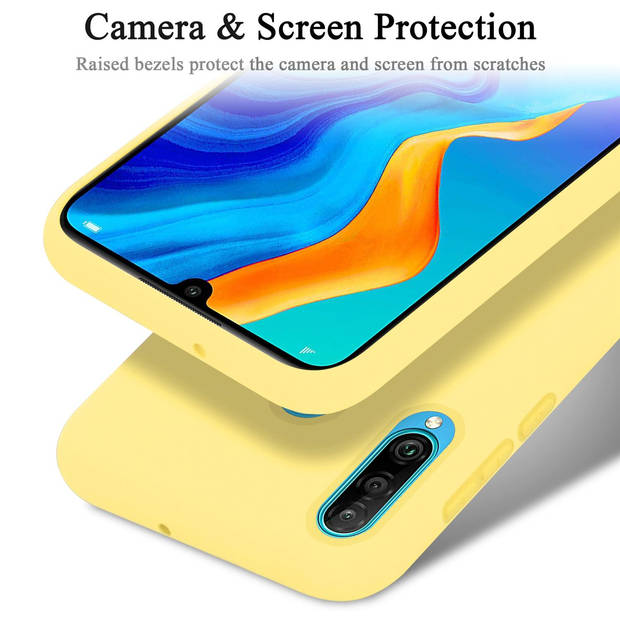 Cadorabo Hoesje geschikt voor Huawei P30 LITE Case in LIQUID GEEL - Beschermhoes TPU silicone Cover