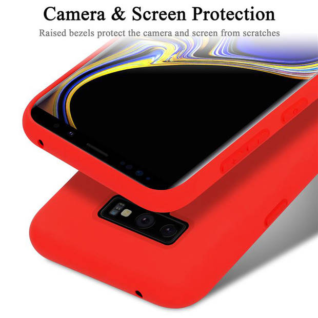 Cadorabo Hoesje geschikt voor Samsung Galaxy NOTE 9 Case in LIQUID ROOD - Beschermhoes TPU silicone Cover