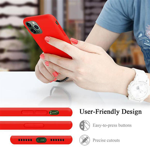 Cadorabo Hoesje geschikt voor Apple iPhone 11 PRO MAX Case in LIQUID ROOD - Beschermhoes TPU silicone Cover