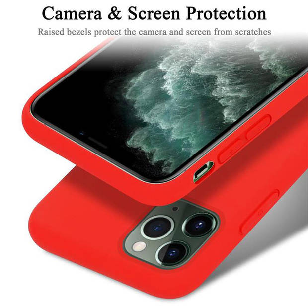 Cadorabo Hoesje geschikt voor Apple iPhone 11 PRO MAX Case in LIQUID ROOD - Beschermhoes TPU silicone Cover