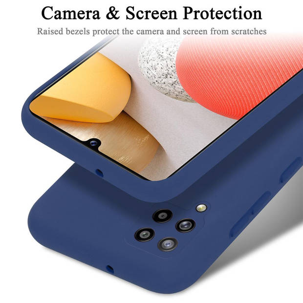 Cadorabo Hoesje geschikt voor Samsung Galaxy A42 4G Case in LIQUID BLAUW - Beschermhoes TPU silicone Cover
