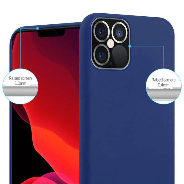 Cadorabo Hoesje geschikt voor Apple iPhone 12 PRO MAX in CANDY DONKER BLAUW - Beschermhoes TPU silicone Case Cover