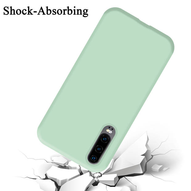 Cadorabo Hoesje geschikt voor Huawei P30 Case in LIQUID LICHT GROEN - Beschermhoes TPU silicone Cover