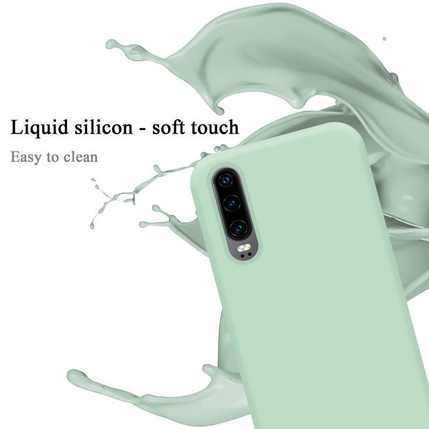 Cadorabo Hoesje geschikt voor Huawei P30 Case in LIQUID LICHT GROEN - Beschermhoes TPU silicone Cover