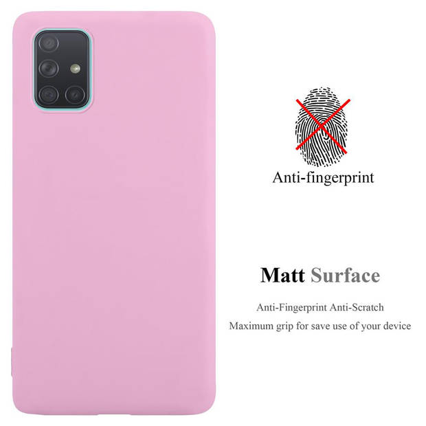 Cadorabo Hoesje geschikt voor Samsung Galaxy A71 5G in CANDY ROZE - Beschermhoes TPU silicone Case Cover
