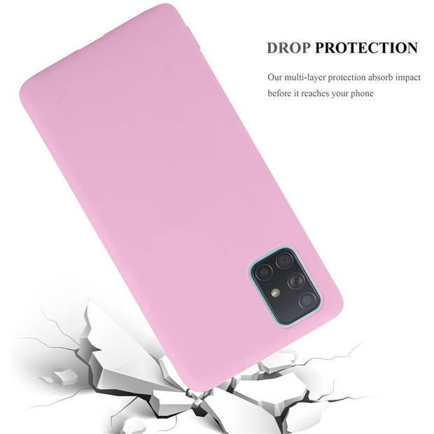 Cadorabo Hoesje geschikt voor Samsung Galaxy A71 5G in CANDY ROZE - Beschermhoes TPU silicone Case Cover