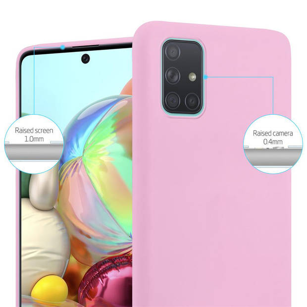 Cadorabo Hoesje geschikt voor Samsung Galaxy A71 5G in CANDY ROZE - Beschermhoes TPU silicone Case Cover