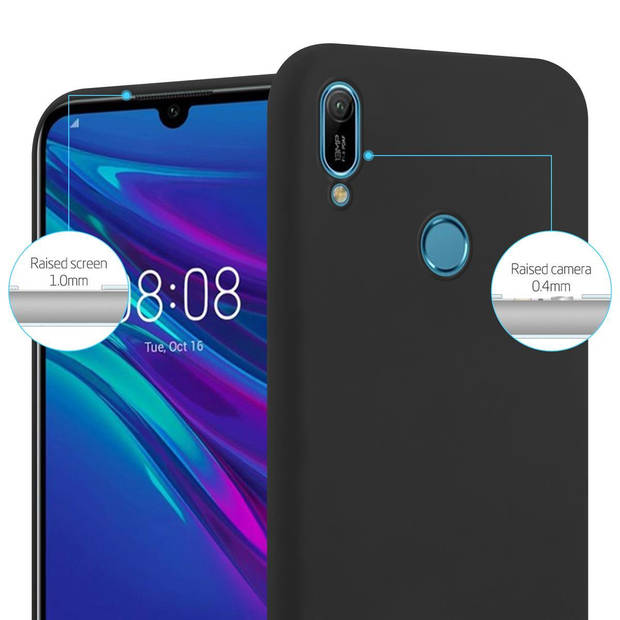 Cadorabo Hoesje geschikt voor Huawei Y6 2019 in CANDY ZWART - Beschermhoes TPU silicone Case Cover