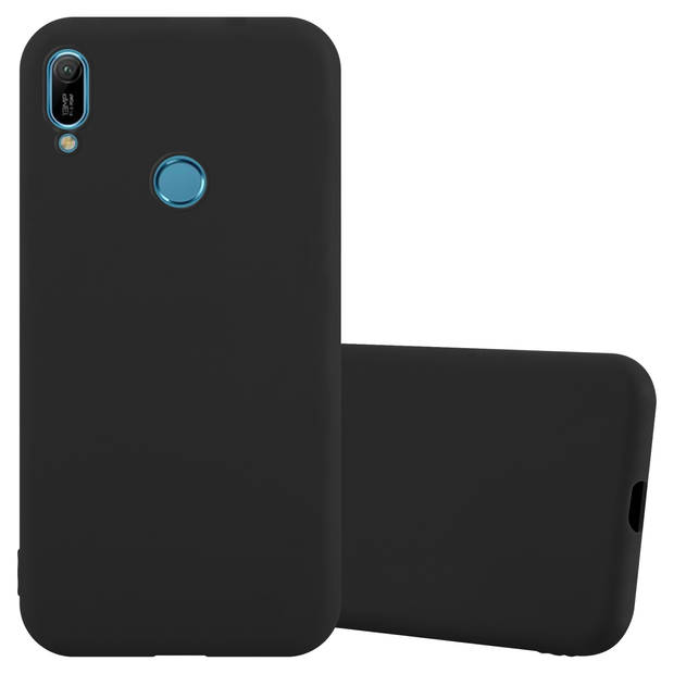 Cadorabo Hoesje geschikt voor Huawei Y6 2019 in CANDY ZWART - Beschermhoes TPU silicone Case Cover