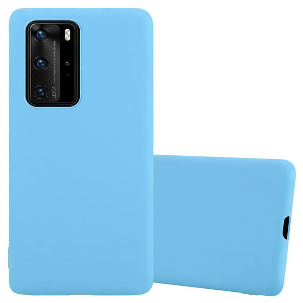 Cadorabo Hoesje geschikt voor Huawei P40 PRO / P40 PRO+ in CANDY BLAUW - Beschermhoes TPU silicone Case Cover