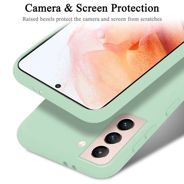 Cadorabo Hoesje geschikt voor Samsung Galaxy S21 5G Case in LIQUID LICHT GROEN - Beschermhoes TPU silicone Cover
