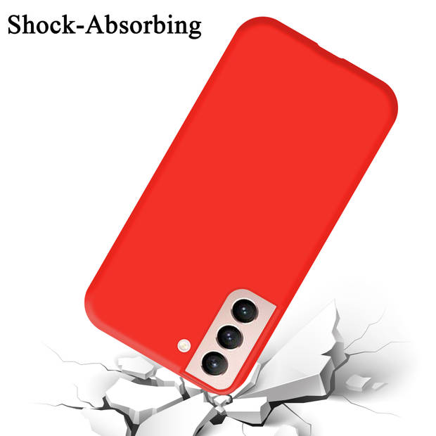 Cadorabo Hoesje geschikt voor Samsung Galaxy S21 5G Case in LIQUID ROOD - Beschermhoes TPU silicone Cover