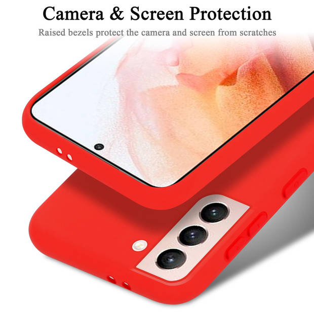Cadorabo Hoesje geschikt voor Samsung Galaxy S21 5G Case in LIQUID ROOD - Beschermhoes TPU silicone Cover