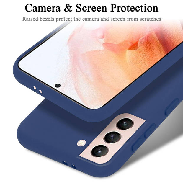 Cadorabo Hoesje geschikt voor Samsung Galaxy S21 5G Case in LIQUID BLAUW - Beschermhoes TPU silicone Cover