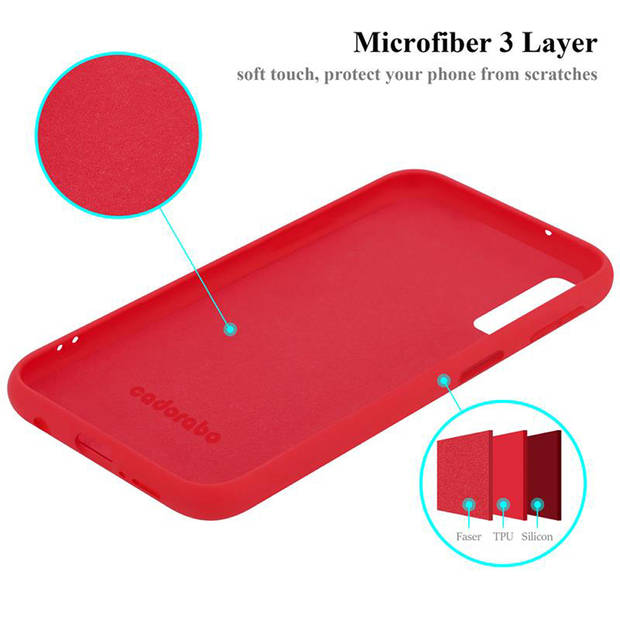 Cadorabo Hoesje geschikt voor Samsung Galaxy A7 2018 Case in LIQUID ROOD - Beschermhoes TPU silicone Cover