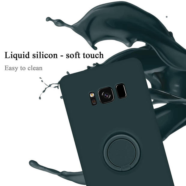 Cadorabo Hoesje geschikt voor Samsung Galaxy S8 PLUS in LIQUID GROEN - Beschermhoes van TPU silicone Case Cover met ring