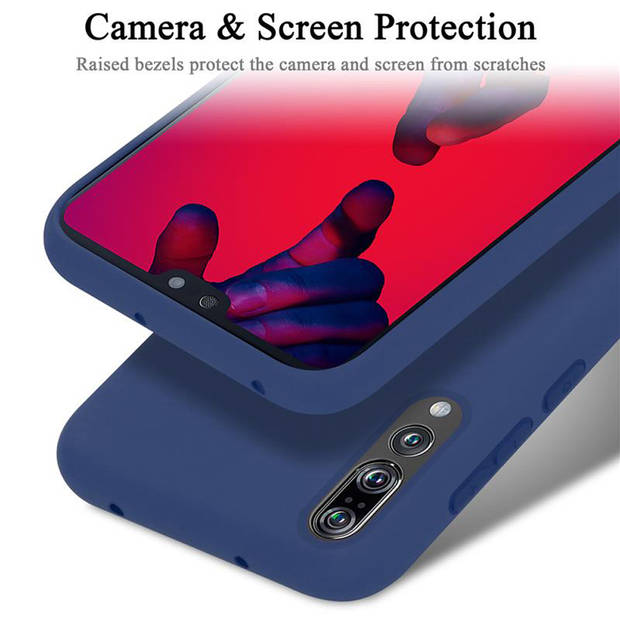 Cadorabo Hoesje geschikt voor Huawei P20 PRO / P20 PLUS Case in LIQUID BLAUW - Beschermhoes TPU silicone Cover