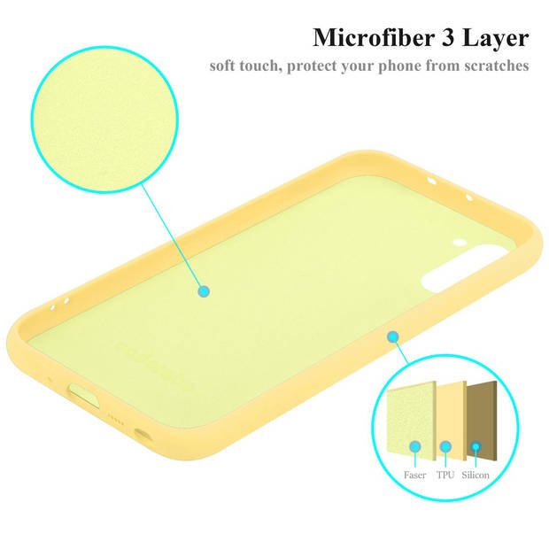 Cadorabo Hoesje geschikt voor Samsung Galaxy NOTE 10 Case in LIQUID GEEL - Beschermhoes TPU silicone Cover