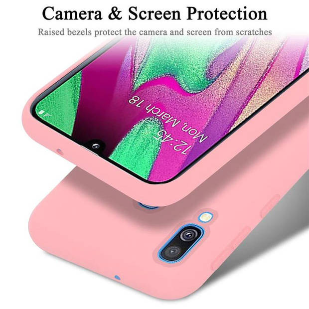 Cadorabo Hoesje geschikt voor Samsung Galaxy A40 Case in LIQUID ROZE - Beschermhoes TPU silicone Cover