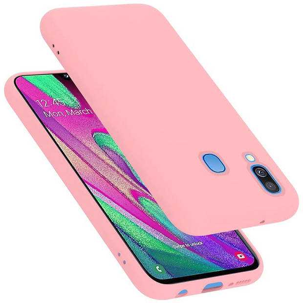 Cadorabo Hoesje geschikt voor Samsung Galaxy A40 Case in LIQUID ROZE - Beschermhoes TPU silicone Cover