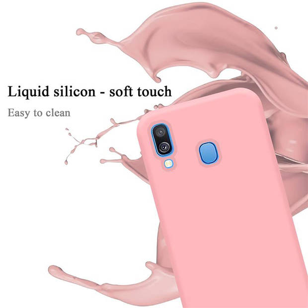 Cadorabo Hoesje geschikt voor Samsung Galaxy A40 Case in LIQUID ROZE - Beschermhoes TPU silicone Cover