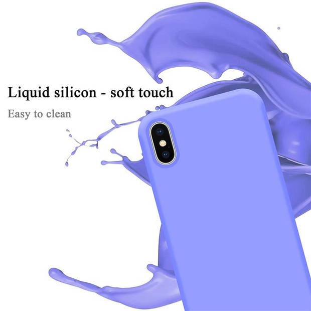 Cadorabo Hoesje geschikt voor Apple iPhone X / XS Case in LIQUID LICHT PAARS - Beschermhoes TPU silicone Cover